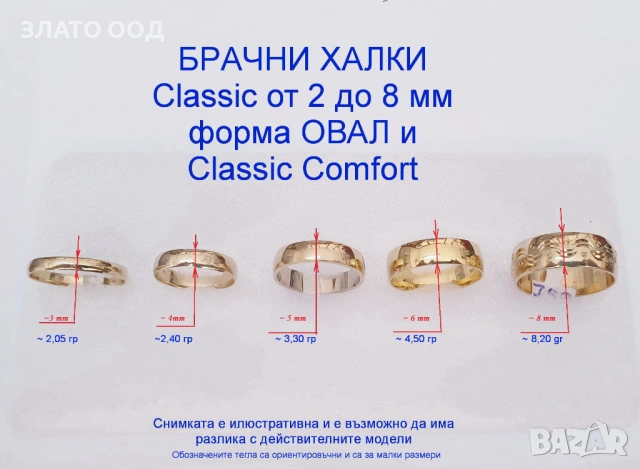 Брачни халки- CLASIC и Clasic-Comfort, снимка 15 - Пръстени - 30368224