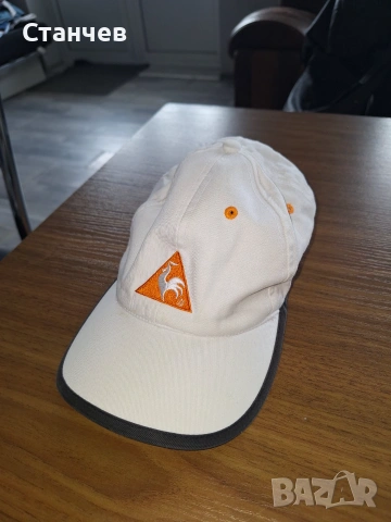ригинална спортна шапка с козирка Le Coq Sportif – Бяла, 100% памук