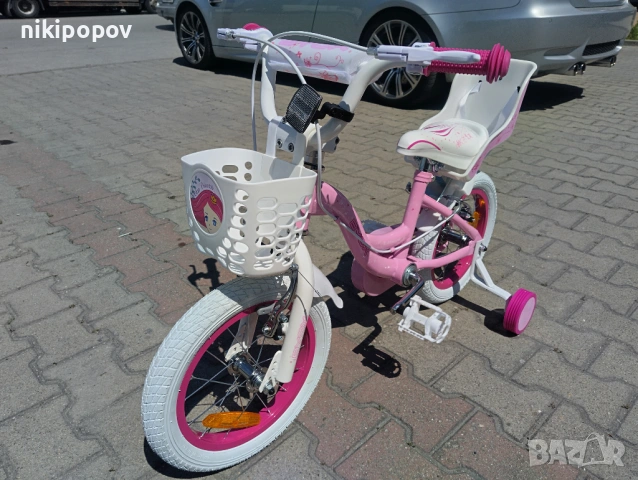 X Детски велосипед 14" FLOWER pinky, снимка 6 - Велосипеди - 54395013