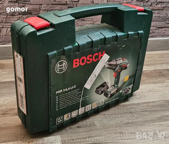 Акумулаторен винтоверт Bosch PSR 14,4 LI-2 – 2 батерии, зарядно и куфар