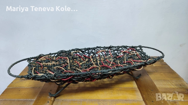 Панери от ратан, бананови листа и бамбук. , снимка 7 - Декорация за дома - 54345985