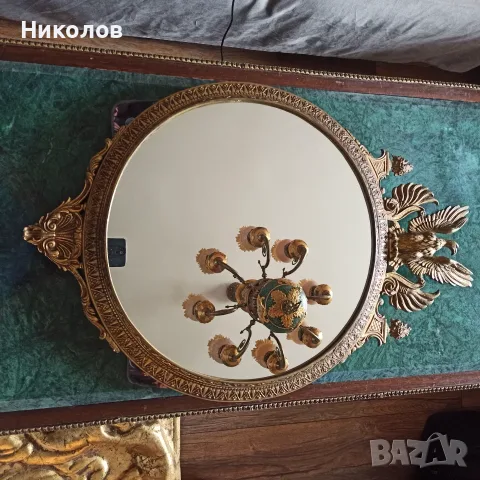 Месингово огледало, снимка 5 - Антикварни и старинни предмети - 55503123