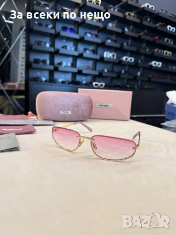 Miu Miu Слънчеви Очила С UV400 Миу Миу С ПОДАРЪК🎁Калъф - Различни Цветове Код SK1434, снимка 2 - Слънчеви и диоптрични очила - 54453659