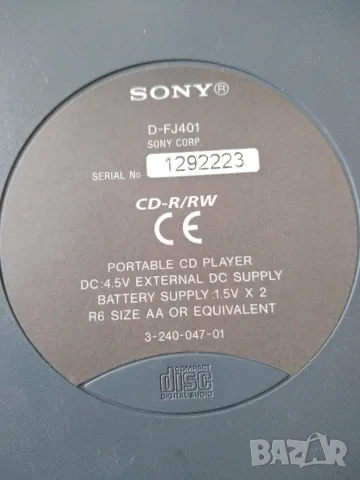 SONY Walkman CD/FM/AM D-FJ401, снимка 6 - Радиокасетофони, транзистори - 55621883