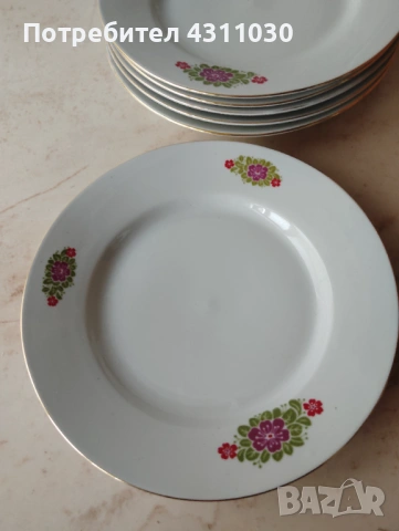 Нови различни комплекти чинии по 6 бр.от 80-те години, снимка 7 - Чинии - 54211873