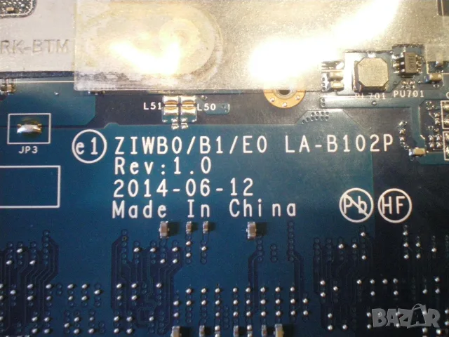 Дънна платка ZIWB0/B1/E0 LA-B102P Rev:1.0 за Lenovo Ideapad B50-30, снимка 3 - Части за лаптопи - 55353623