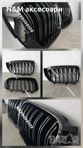 Двойни Бъбреци BMW M Performance Черен Гланц E46 E60 E70 E39 E90 F30 F10 F25 F15, снимка 5 - Аксесоари и консумативи - 55688782