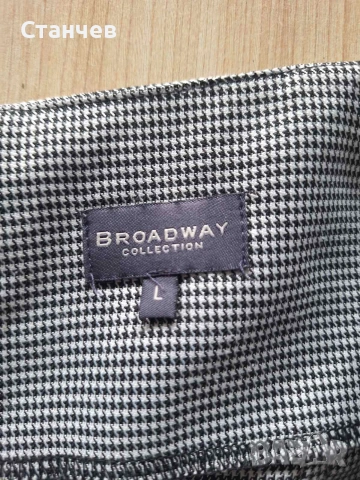Елегантна карирана пола Broadway с колан тип прехвърляне, размер L, снимка 2 - Поли - 54969038