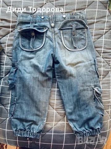 Атрактивни дънкови капри / карго панталони FANCO JEANS (Y2K / Vintage стил), снимка 2 - Къси панталони - 55357398