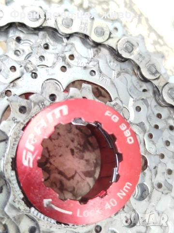 Венец касета 9 скорости за велосипед колело sram pg 990 и нейната верига свалени от 26 цола , снимка 3 - Части за велосипеди - 54489268