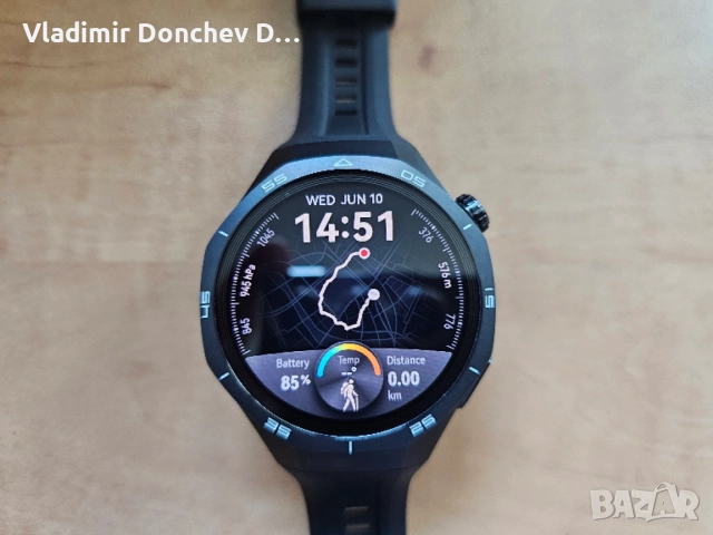 Huawei Watch GT 5 Pro (46mm, Black) - Титаниев корпус, състояние като нов, снимка 4 - Смарт гривни - 54890847