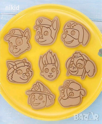 2 вида 8 бр Пес патрул Paw patrol кучета куче пластмасови разглобяеми резци форми резец форма, снимка 9 - Форми - 54651931