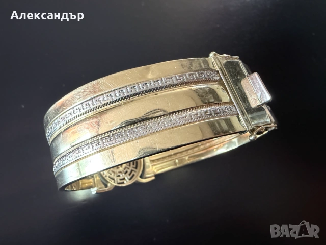 Масивна златна гривна 29 гр. тип белезник