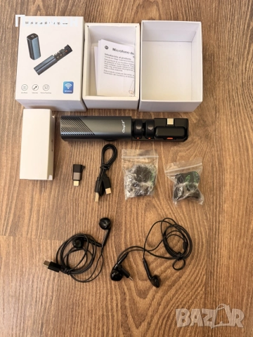 Безжичен микрофон S53 Wireless Lavalier безжичен реверен (лавалиерен) микрофон , снимка 10 - Микрофони - 55669938