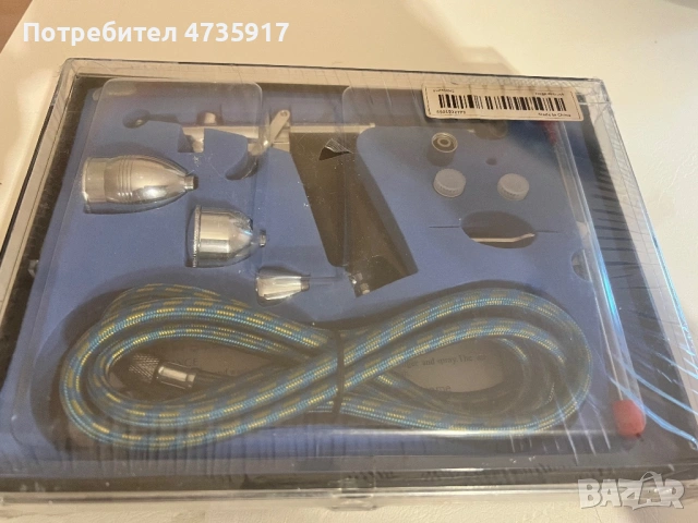 ЧИСТО НОВ Комплект Аерограф със спусък 116AK Airbrush (Пистолет за боядисване)