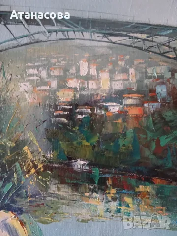М. ИВАНОВ картина "Пейзаж от В. Търново" масло 1998 г