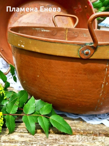 Масивна медна тава / леген, снимка 4 - Съдове за готвене - 54135229