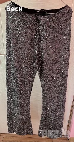 Панталон пайетен Zara + подарък шал