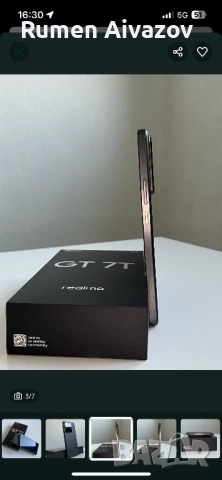 Realme RMX5085 (realme GT 7T) – IceSence Black, 12GB RAM / 512GB ROM, снимка 3 - Други - 54493353