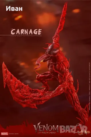 Hot Toys MMS619 и MMS620  Carnage Collector Edition 1/6 — Venom: Let There Be Carnage — 43 см, снимка 7 - Колекции - 55418788