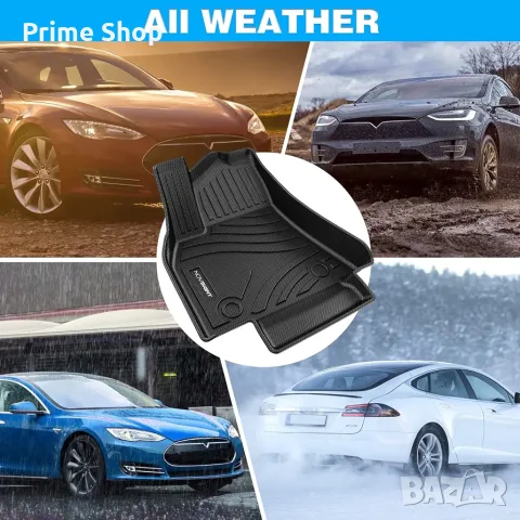 К-кт 3 части 3D трислойни TPE стелки за Tesla Model Y (2019-2023), NOVSIGHT, черни, снимка 3 - Аксесоари и консумативи - 55462833