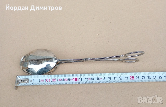посребрена щипка, снимка 3 - Антикварни и старинни предмети - 54001522