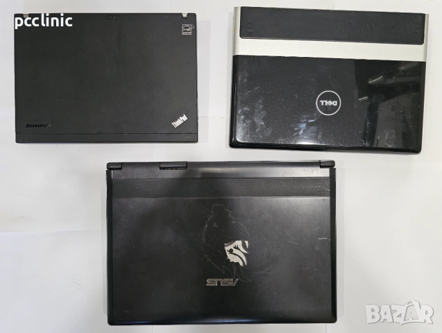 Лот 3 лаптопа за части (Lenovo ThinkPad X200, Dell Studio XPS 1340, ASUS X50GL)