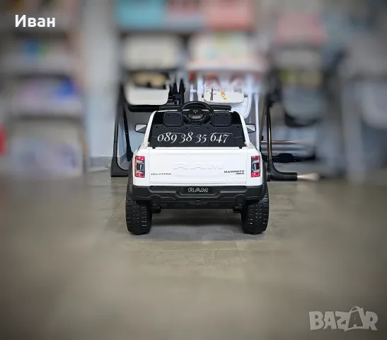 ТОП ЦЕНАНОВО!Акумулаторен джип RAM POLICE WHITE с 12V батерия,EVA гуми,сигнални светлини,дистанно, снимка 7 - Детски велосипеди, триколки и коли - 55074872