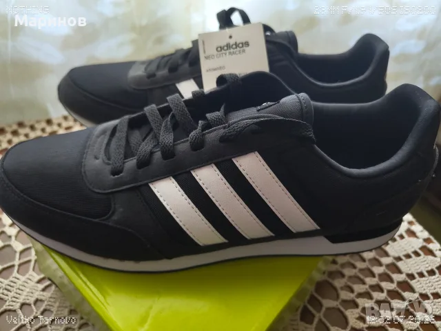Чисто нови мъжки маратонки Adidas Neo City Racer (Нови с кутия и етикети) - Размери 44 2/3, снимка 2 - Маратонки - 55414383
