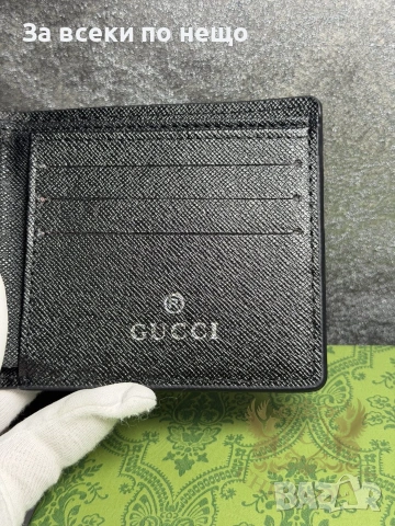Gucci Tiger Мъжки Черен Портфейл С Кутия Код Chronolux5, снимка 3 - Портфейли, портмонета - 55078336