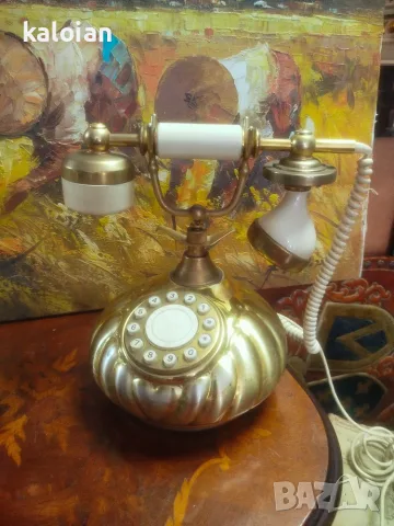 Старинен стационарен телефон Telcer Telefonia, изработен по поръчка в Италия 
