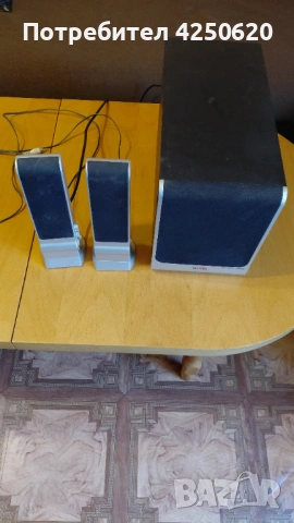   буфер с две тон колони  и всички необходими кабели  Audio SP412, снимка 2 - Тонколони - 54319274