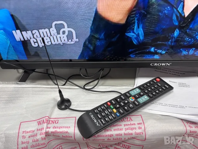 КАТО НОВ! Телевизор Crown 32FB22, LCD, 32 inch, 81 см, 1366×768 HD Ready, Черен, снимка 7 - Телевизори - 55517159