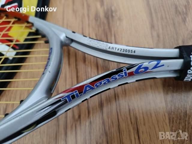 Тенис ракета HEAD Ti.Agassi 62 с оригинален калъф, снимка 3 - Тенис - 54719361