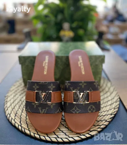 Louis Vuitton Нови Дамски Чехли Луи Витон Различни Цветове , снимка 9 - Чехли - 55329797