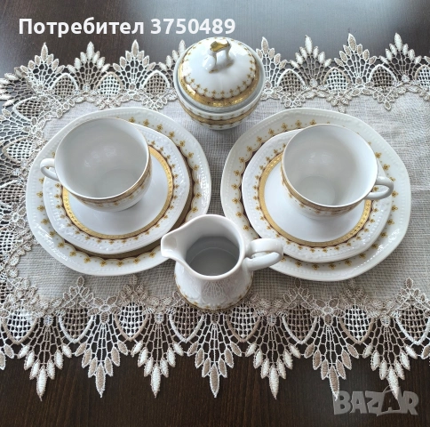 Изящен сервиз за кафе за двама, снимка 2 - Антикварни и старинни предмети - 54727065