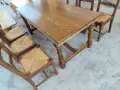 Маса масивно дърво и столове , снимка 1