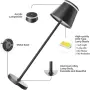 LED настолна лампа на батерия, USB-C зареждане и дистанционно, снимка 4