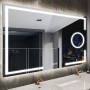 120x70см LED Огледало за баня, 5x увеличение, тъч контрол, нагревател против изпотяване , снимка 1