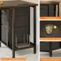 Бюро Coleshome с 6 чекмеджета, 160x52 см, вграден контакт и USB порт, бюро за компютър , снимка 3