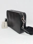Нова дамска чанта Trussardi - черна crossbody с широк лого колан, снимка 2
