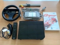 Nintendo Wii Black set with steering wheel, снимка 1