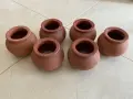 Керамични саксии, ръчно изработени (6 броя)., снимка 3