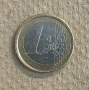 Редка монета от Испания 1 Евро 2001 , Euro Spain( Дефект при сеченето), снимка 1