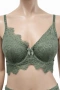 Комплект бельо Hunkemöller в цвят зелено каки – сутиен 85B и прашки 3XL, снимка 2