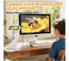 Уникален HEWEIMEI Детски цифров микроскоп 1600X с 4” LCD дисплей, 1080P, образователен комплект , снимка 4