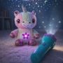 Плюшена играчка с нощна лампа 2в1 + детски фенер-проектор със светлинни картинки – комплект за уют и, снимка 3