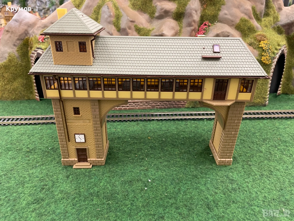 Сграда за макет пост H0 1:87 влак ЖП моделизъм, снимка 1