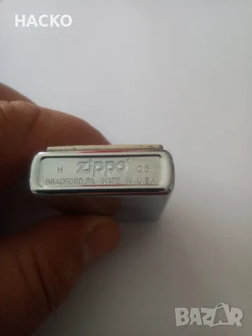 Запалка ZIPPO с Полиран Хромиран Корпус и Емблема на Гекон 100% Оригинална Внос от Англия, снимка 5 - Запалки - 55301471