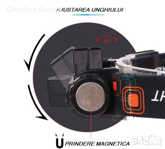 FL 61 Челник с регулируема LED и COB яркост, магнитен клипс и USB зареждане, 100m обхват, 1200mAh, снимка 7 - Къмпинг осветление - 54758127